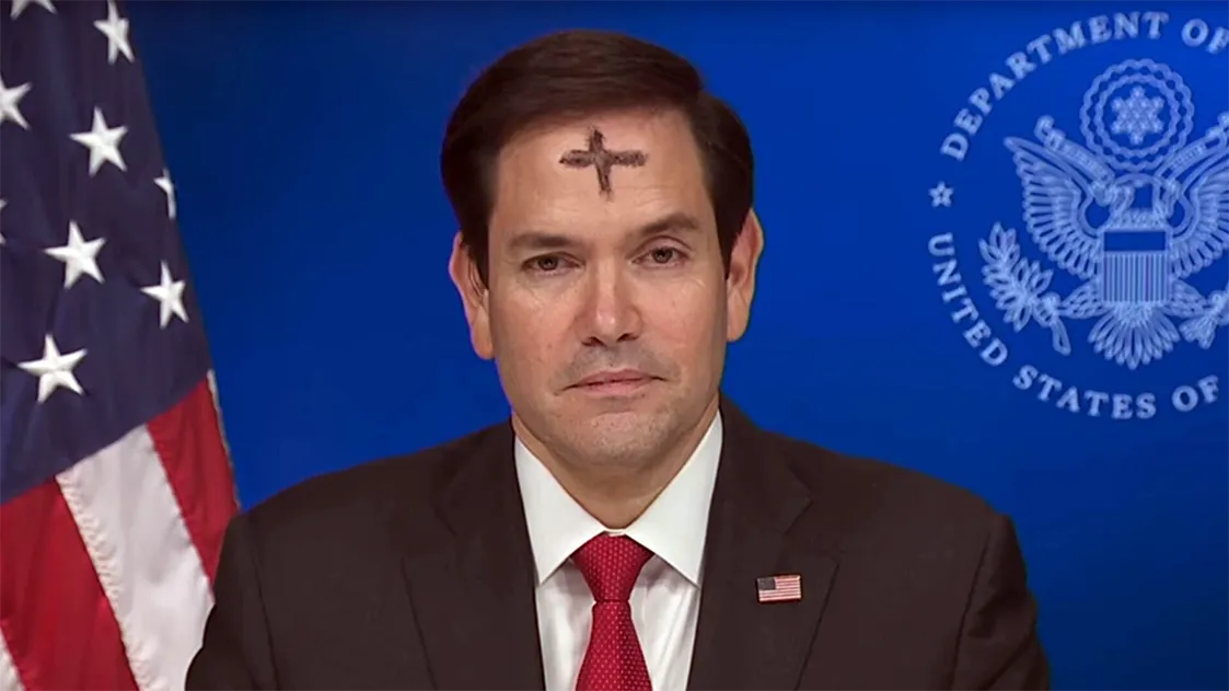 Крест на лбу госсекретаря США